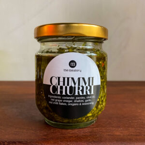 Chimmichurri sauce in a jar